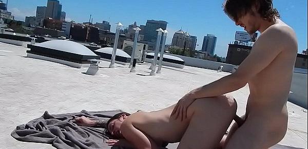  REAL PUBLIC SEX Multiple Squirting Orgasms on City Roof - 720p - FuckMeRight